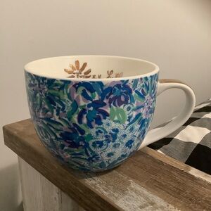 Lilly Pulitzer Floral Blue and Purple Mug